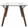 LumiSource Folia Dinette Table - Walnut + Clear Glass - LumiSource Folia Dinette Table - Walnut + Clear Glass