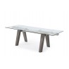 Valencia Extendable Dining Table In Grey - Angled