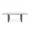 Valencia Extendable Dining Table In Grey - Front