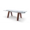 Valencia Extendable Dining Table In Walnut - Angled