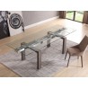 Whiteline Modern Living Davy Extendable Dining Table - Grey Oak - Whiteline Modern Living Davy Extendable Dining Table - Grey Oak