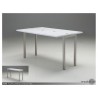 Dining Alure Dining Table High Gloss White with Brushed Stainless Steel - Lifestyle - Dining Alure Dining Table High Gloss White with Brushed Stainless Steel - Lifestyle