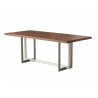 Remi Dining Table Natural Walnut/Matte White with Brushed Stainless Steel - Remi Dining Table Natural Walnut/Matte White with Brushed Stainless Steel