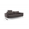 Dual Sofa with Soft Grey Fabric - Angled - Dual Sofa with Soft Grey Fabric - Angled