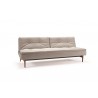 Splitback Dublexo Sofa in Mixed Dance Natural Fabric and Dark Wood - Splitback Dublexo Sofa in Mixed Dance Natural Fabric and Dark Wood