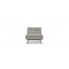Splitback Dublexo Chair in Brass Legs and Begum Light Gray Fabric - Front - Splitback Dublexo Chair in Brass Legs and Begum Light Gray Fabric - Front