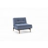 Splitback Dublexo Chair in Brass Legs and Soft Indigo Fabric - Splitback Dublexo Chair in Brass Legs and Soft Indigo Fabric