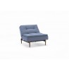 Splitback Dublexo Chair in Brass Legs and Soft Indigo Fabric - Splitback Dublexo Chair in Brass Legs and Soft Indigo Fabric