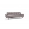 Dublexo Sofa in Sofa Dark Wood and Begum Light Gray Fabric - Dublexo Sofa in Sofa Dark Wood and Begum Light Gray Fabric