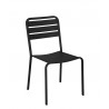 Vista Stacking Side Chair Powdered Coated Aluminum - Black/Earth - Vista Stacking Side Chair Powdered Coated Aluminum - Black/Earth