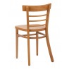 European Beechwood Wood Dining Chair - ECO-05S - Walnut - Back - European Beechwood Wood Dining Chair - ECO-05S - Walnut - Back