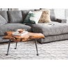 Natural Teak Coffee Table W/ Cast Iron Legs - Natural Teak Coffee Table W/ Cast Iron Legs