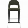Moe's Home Collection Roger Counter Stool - Green Velvet - Front - Moe's Home Collection Roger Counter Stool - Green Velvet - Front