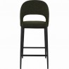 Moe's Home Collection Roger Counter Stool - Green Velvet - Rear - Moe's Home Collection Roger Counter Stool - Green Velvet - Rear