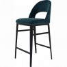 Moe's Home Collection Roger Counter Stool - Teal Velvet - Perspective - Moe's Home Collection Roger Counter Stool - Teal Velvet - Perspective