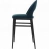 Moe's Home Collection Roger Counter Stool - Teal Velvet - Side - Moe's Home Collection Roger Counter Stool - Teal Velvet - Side
