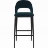 Moe's Home Collection Roger Bar Stool - Teal Velvet - Front - Moe's Home Collection Roger Bar Stool - Teal Velvet - Front