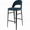 Moe's Home Collection Roger Bar Stool - Teal Velvet - Perspective - Moe's Home Collection Roger Bar Stool - Teal Velvet - Perspective