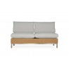 Elements Armless Settee With Loom Arms and Back