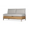 Elements Armless Settee With Loom Arms and Back - Angled