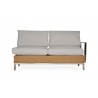 Elements Left Arm Settee With Stainless Arm and Back - Front - Elements Left Arm Settee With Stainless Arm and Back - Front