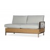 Elements Left Arm Settee With Stainless Arm and Back  - Elements Left Arm Settee With Stainless Arm and Back 