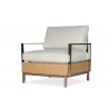 Elements Lounge Chair With Stainless Steel Arms and Back - Elements Lounge Chair With Stainless Steel Arms and Back