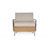 Elements Lounge Chair With Stainless Steel Arms and Back - Front - Elements Lounge Chair With Stainless Steel Arms and Back - Front