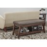 mery Entry Bench with Mocha Rustic Bonded Leather - Actual - mery Entry Bench with Mocha Rustic Bonded Leather - Actual