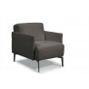 Eros Chair In Leather Dark Grey - Eros Chair In Leather Dark Grey