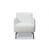 Eros Chair In Leather White - Front - Eros Chair In Leather White - Front