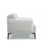 Eros Chair In Leather White - Side - Eros Chair In Leather White - Side
