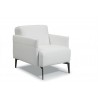 Eros Chair In Leather White  - Eros Chair In Leather White 