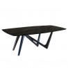 Esse Dining Table In Grey & Blue Base with Noir Desir Ceramic - White BG - Esse Dining Table In Grey & Blue Base with Noir Desir Ceramic - White BG