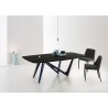 Esse Dining Table In Grey & Blue Base with Noir Desir Ceramic - Esse Dining Table In Grey & Blue Base with Noir Desir Ceramic