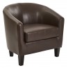 Ethan Tub Chair in Cocoa Vinyl Fabric - Ethan Tub Chair in Cocoa Vinyl Fabric