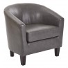 Ethan Tub Chair in Pewter Vinyl Fabric - Ethan Tub Chair in Pewter Vinyl Fabric