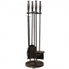 Mr. Bar-B-Q UniFlame® 5 Piece Bronze Finish Fireset with Cylinder Handles