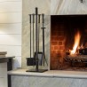 Mr. Bar-B-Q UniFlame® 5 Piece Black Craftsman Fireset with Cylinder Handles