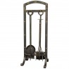 Mr. Bar-B-Q UniFlame® 5 Piece Aged Bronze Fireset with Ring Handles