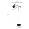 Moe's Home Collection Sonny Floor Lamp - With Dimensions