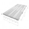 FlexDeck Brazilian Hardwood Deck Tiles - Copacabana IPE Champagne - Variant 6 Slat 18"x36" - Panel Diagram