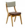 European Beechwood Wood Dining Chair - Dark Brown - Front - European Beechwood Wood Dining Chair - Dark Brown - Front