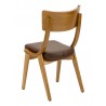 European Beechwood Wood Dining Chair - Dark Brown - Back - European Beechwood Wood Dining Chair - Dark Brown - Back