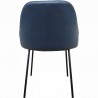 Moe's Home Collection Blaze Dining Chair - Blue - Rear - Moe's Home Collection Blaze Dining Chair - Blue - Rear