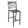 Fresco - Cross Back Barstool - Powder Coated Aluminum - Bronze - Fresco - Cross Back Barstool - Powder Coated Aluminum - Bronze