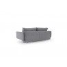 Innovation Living Frode Sofa In Twist Granite Upholstered Arms and Dark Wood Legs - Back - Innovation Living Frode Sofa In Twist Granite Upholstered Arms and Dark Wood Legs - Back