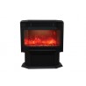 Sierra Flame 34" Wall Mount / Flush Mount Fireplace - Orange Flame and Sable Media - Sierra Flame 34" Wall Mount / Flush Mount Fireplace - Orange Flame and Sable Media