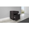 Furnitech FT16PDG 2 Drawer Contemporary Rolling Pedestal -Side Open
