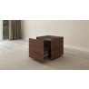 Furnitech 24" Single Drawer Contemporary Walnut End Table - Open - Furnitech 24" Single Drawer Contemporary Walnut End Table - Open